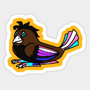 Genderfluid Pride Bird Sticker